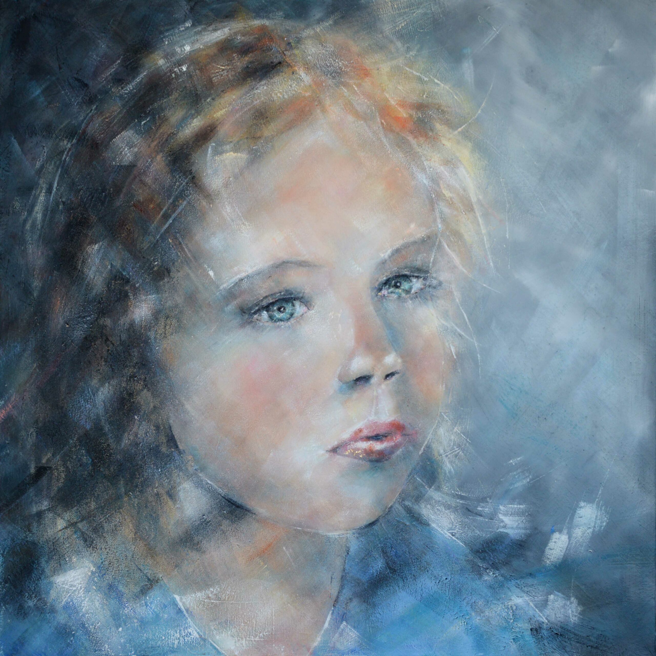 Portrait d'Elsa - Peinture à l'huile